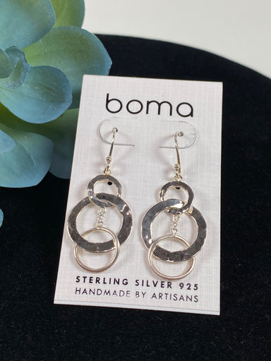 Boma Sterling Silver Earring Triple Circles    