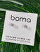 Boma Sterling Silver Post Earrings - Faceted Cubic Zirconium    