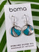 Boma Sterling Silver Earring Circle Turquoise And Mother Of Pearl    
