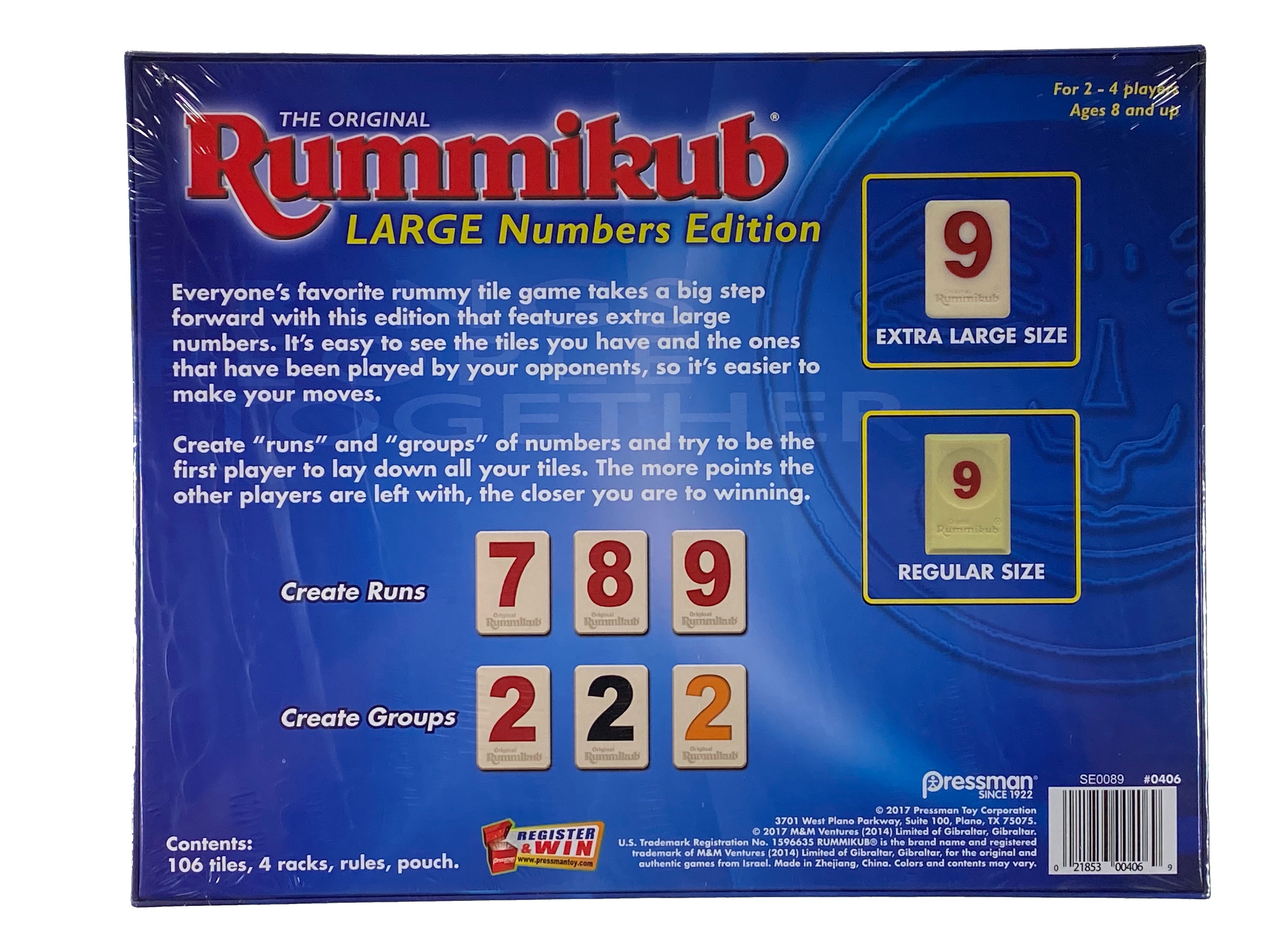 Rummikub Large Numbers Edition    