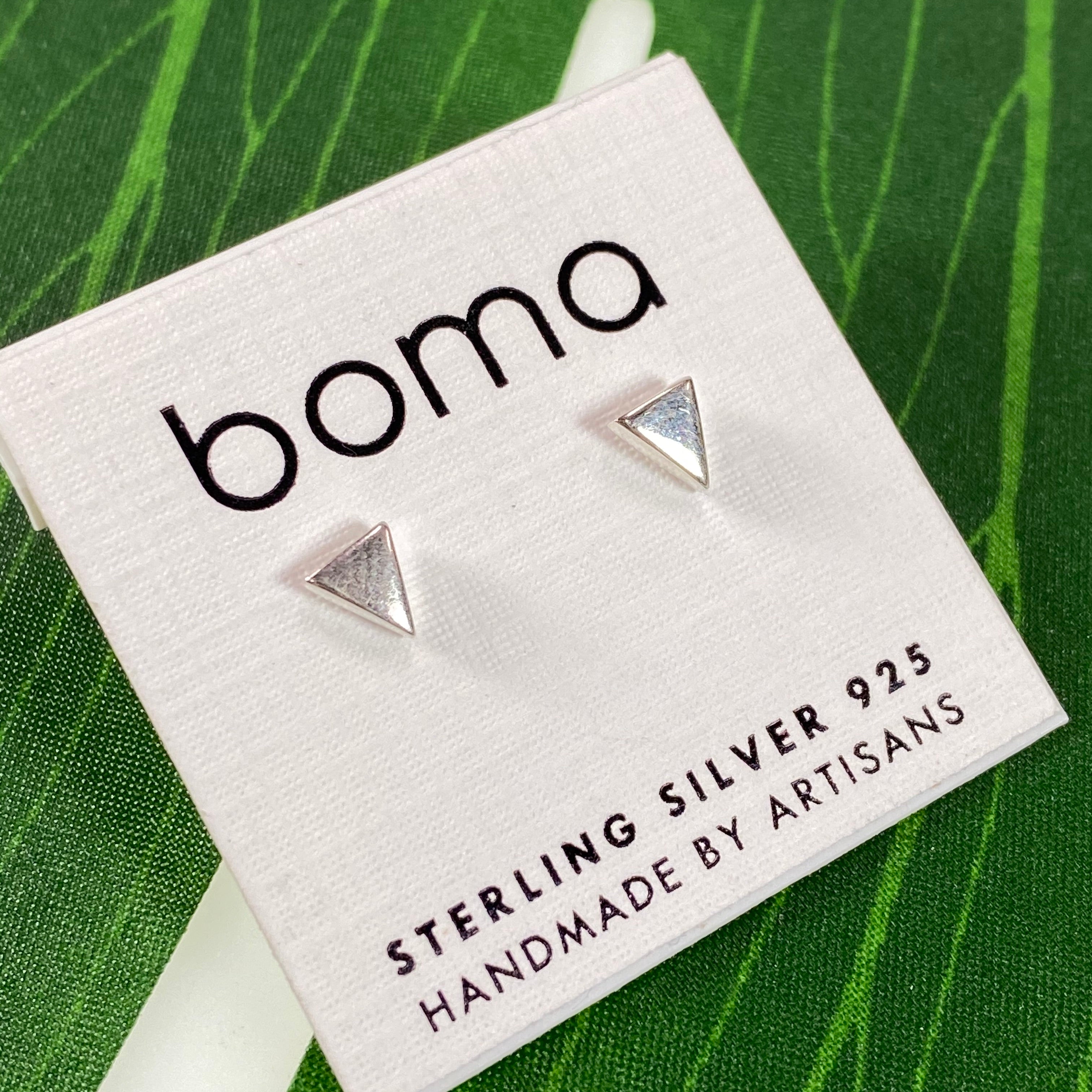 Boma Sterling Silver Post Earring Flat Triangle    