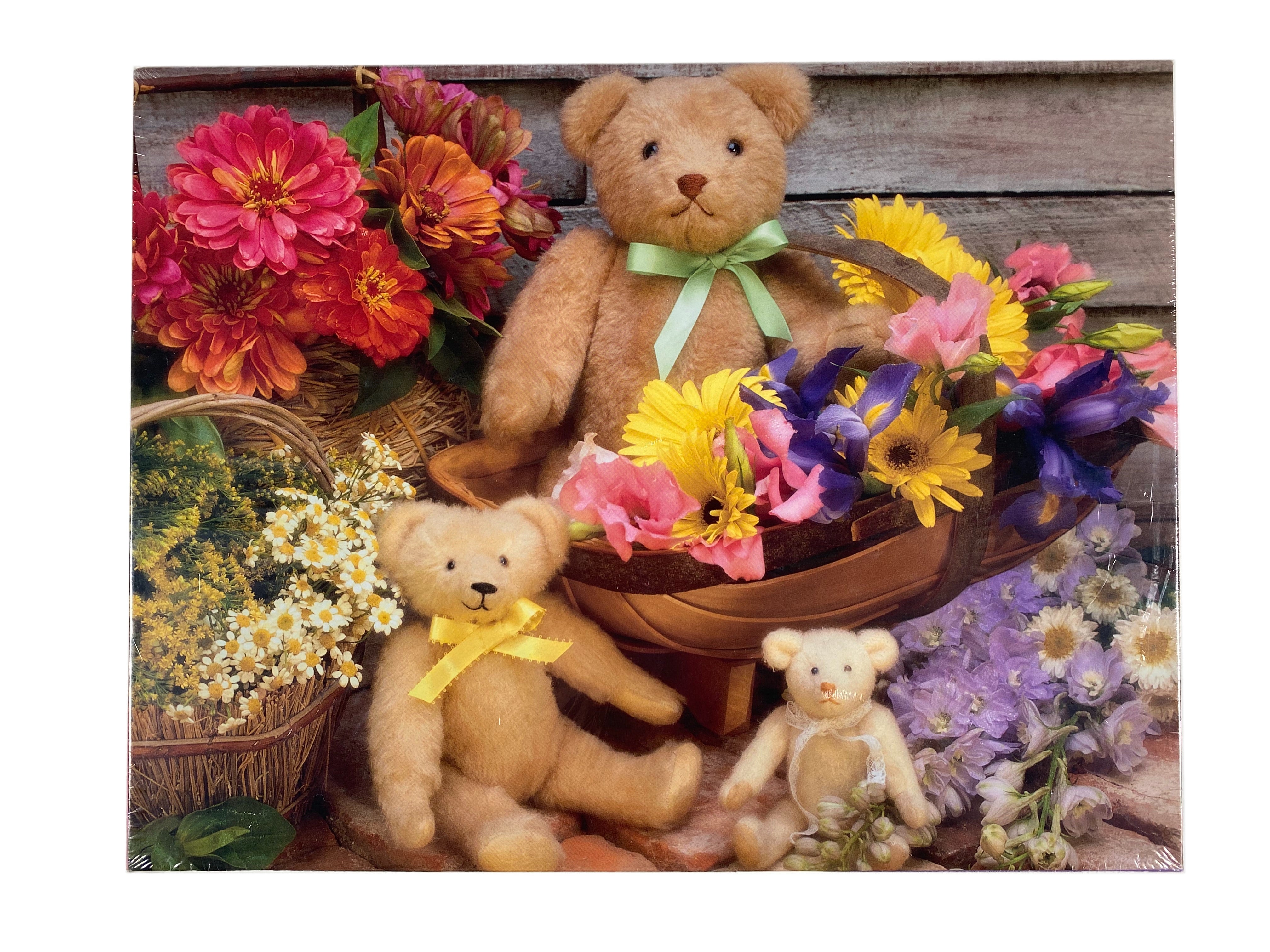 Teddy Bear Basket Large Format 350 piece puzzle    