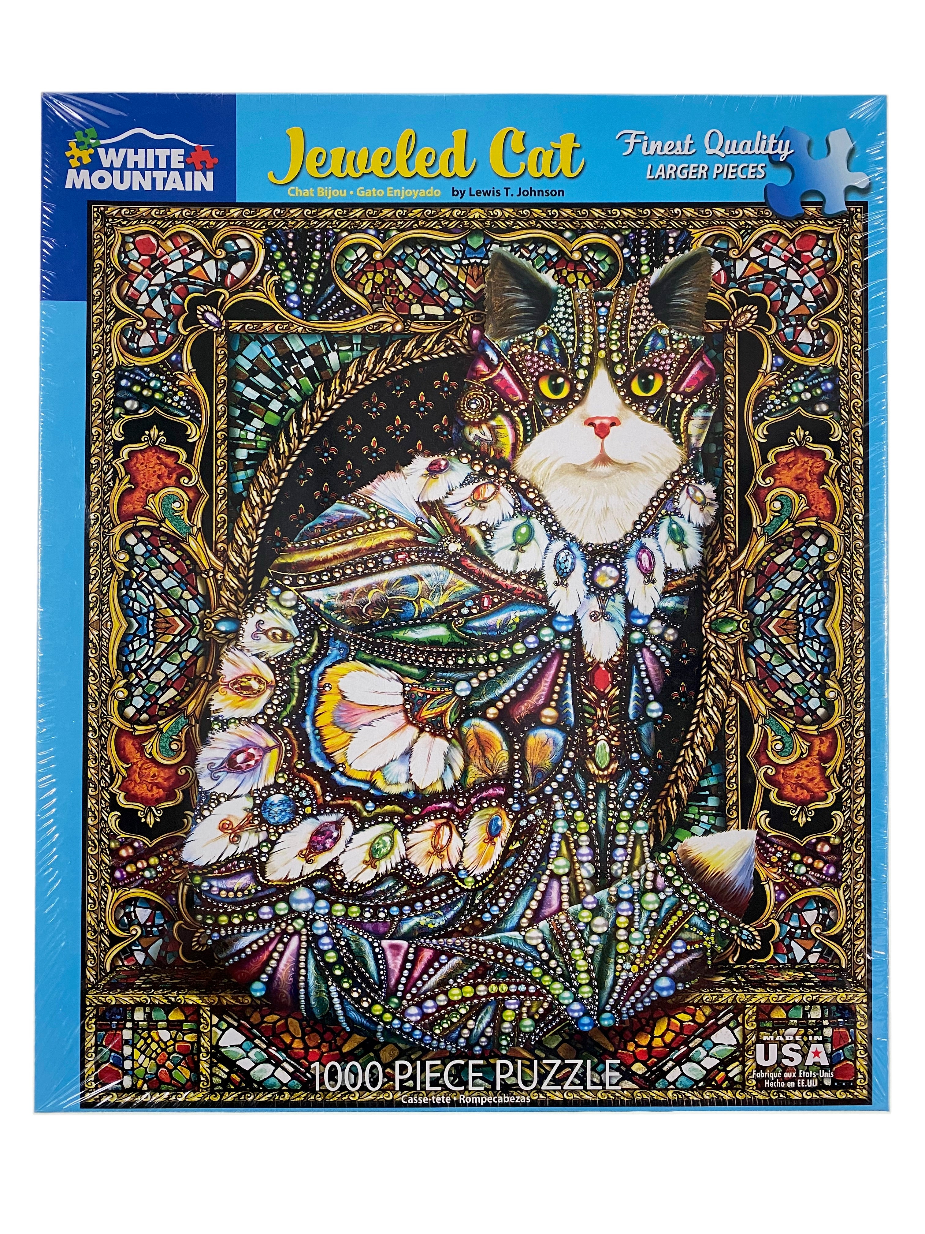 Jeweled Cat 1000 Piece Puzzle    