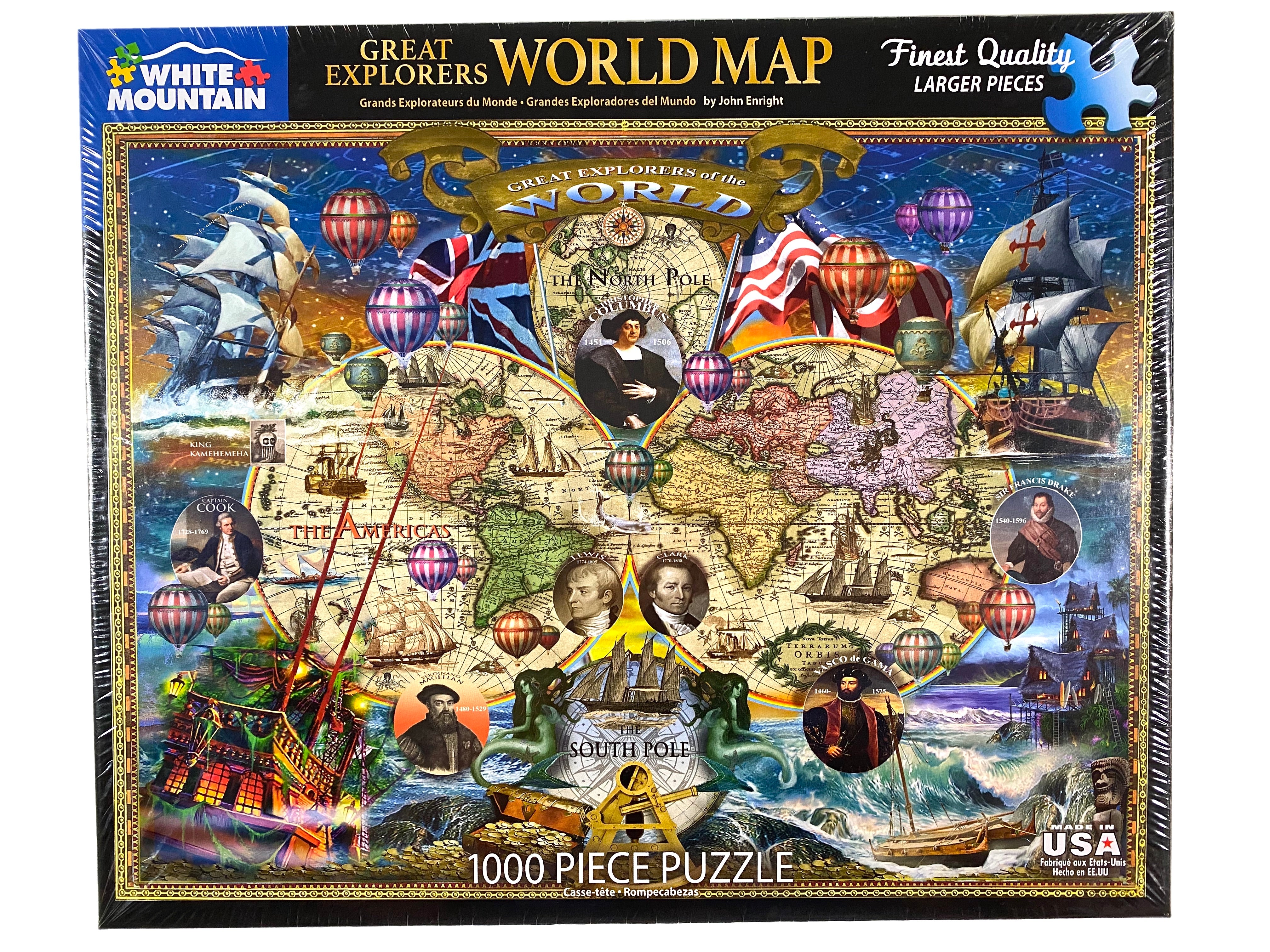 Great Explorers World Map 1000 piece puzzle    