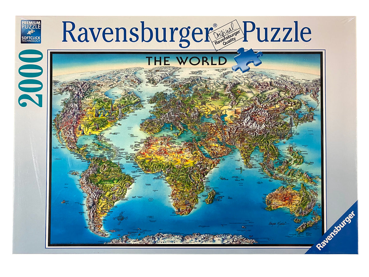 World Map In 2000 World Map 2000 piece puzzle — Bird in Hand