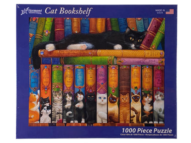 Cat Bookshelf 1000 Piece Puzzle    