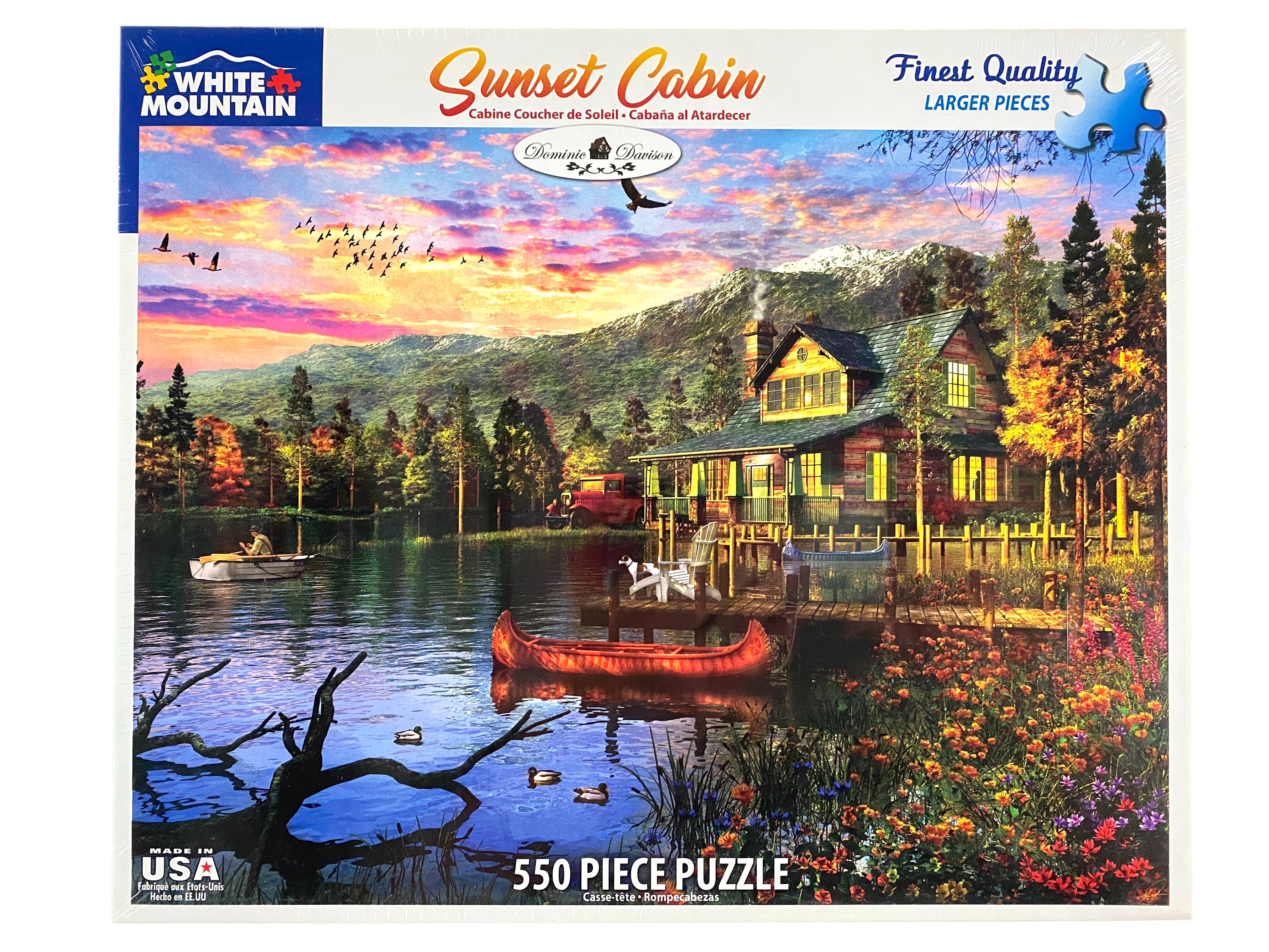 Sunset Cabin 550 Piece Puzzle    