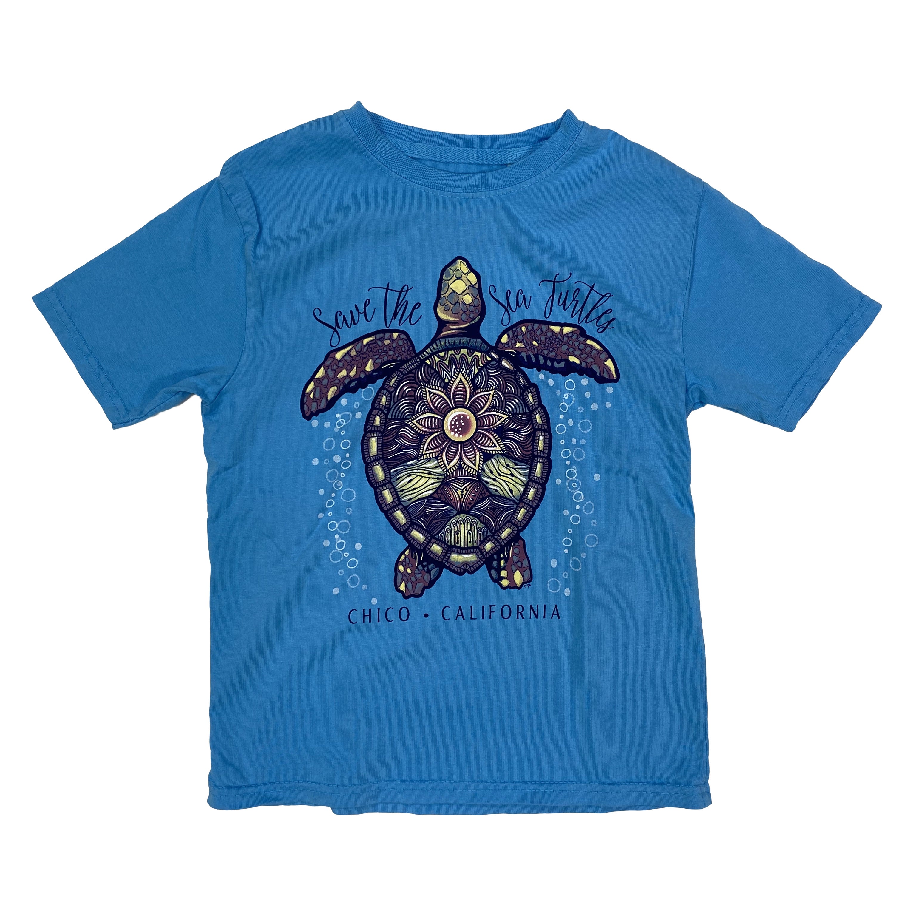 Bubbling Turtle - Kids Chico T-Shirt SKY BLUE XS  
