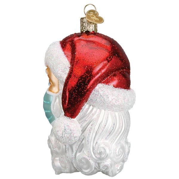 Old World Christmas - Santa With Face Mask Ornament    