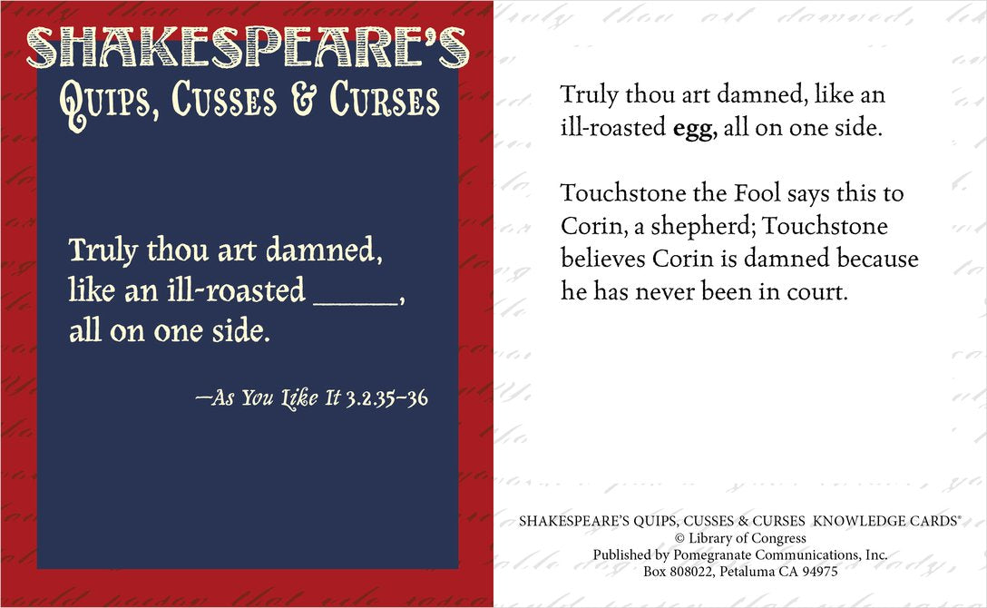 Knowledge Cards - Shakespeare's Quips, Cusses & Curses    