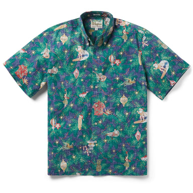 Reyn Spooner Hawaiian Christmas 2022 Camp Shirt Navy S  805766177467