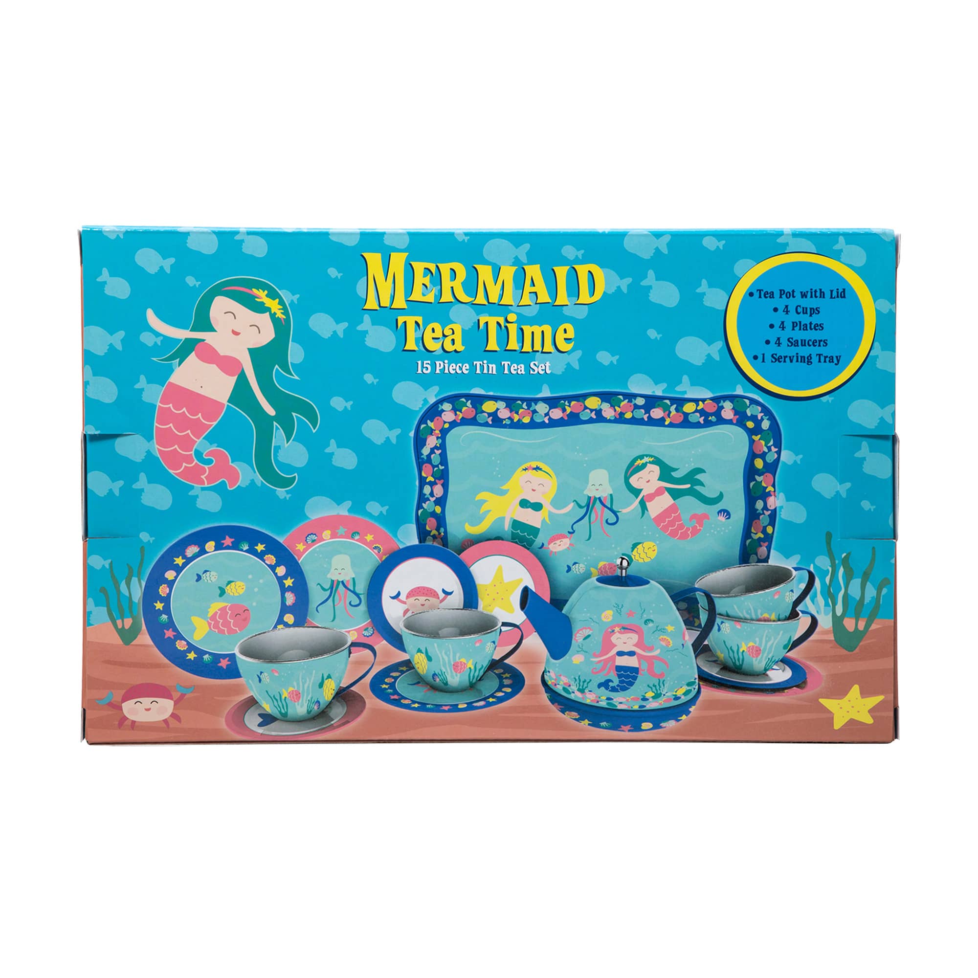 Mermaid Tin Tea Set    