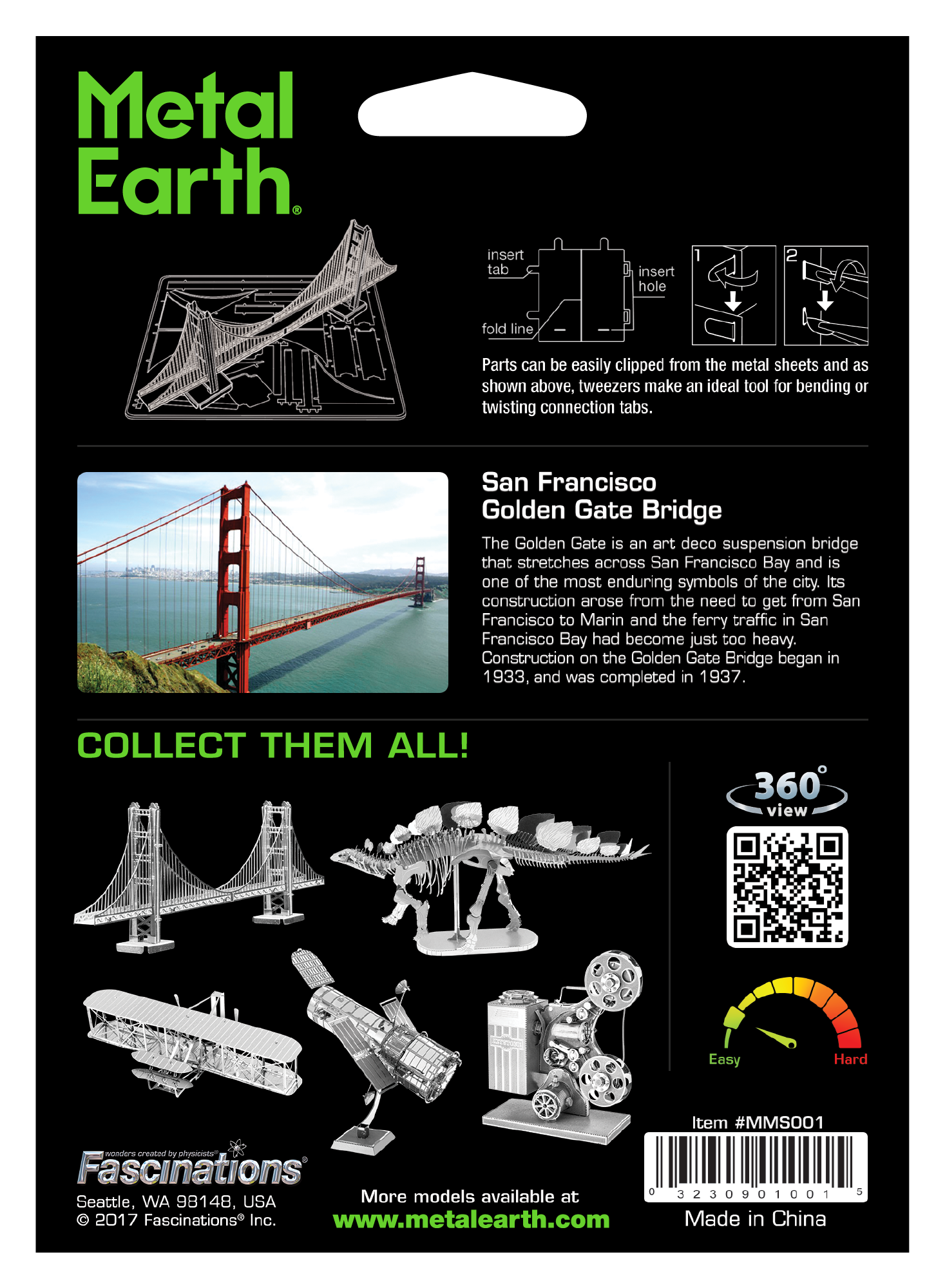 Metal Earth - San Francisco Golden Gate Bridge    