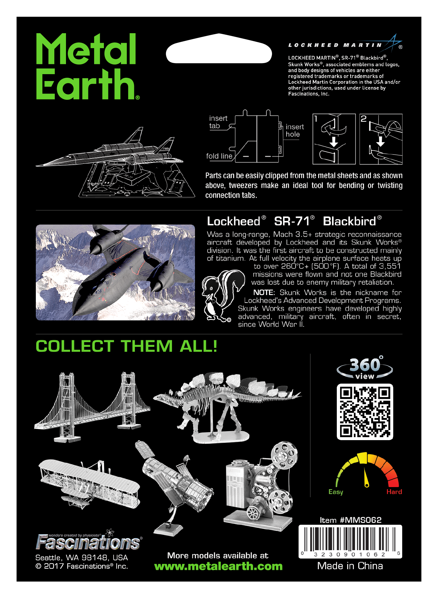 Metal Earth - SR-71 Blackbird    