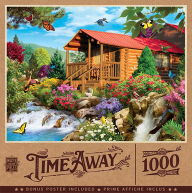 Time Away Cascading Cabin 1000 Piece Puzzle    
