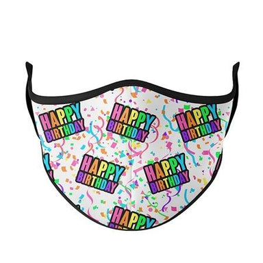 Kids or Adult Mask Ages 8+ - Happy Birthday    
