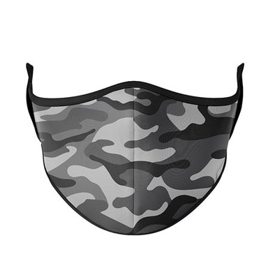 Kids Mask Ages 3-7 - Grey Camo    