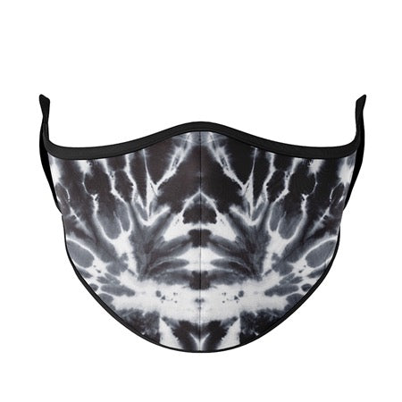 Kids or Adult Mask Ages 8+ - Black & White Tie Dye    