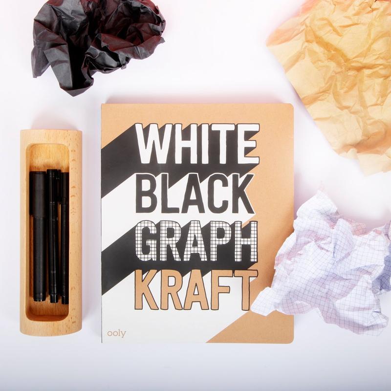 White Black Graph Kraft - The Paper Works Pad    