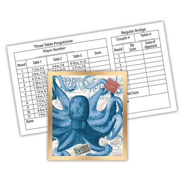 Octopus Bridge Tally Score Cards    