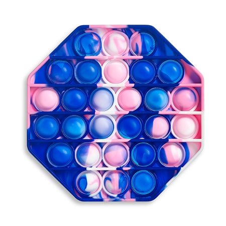Pop Fidgety - Tie Dye Octagon - Navy, Pink, or Blue    