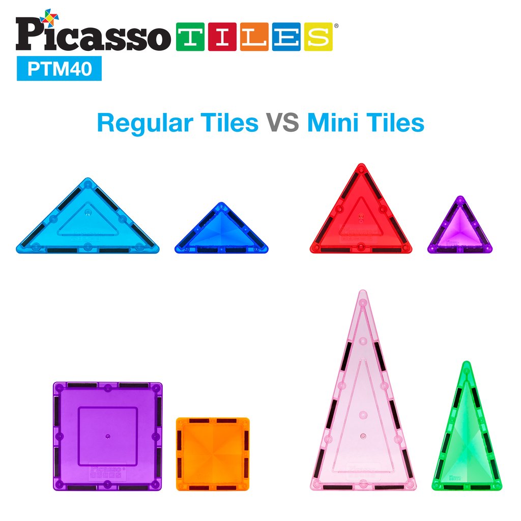 Picasso Tiles - 40 Piece Mini Diamond Series    