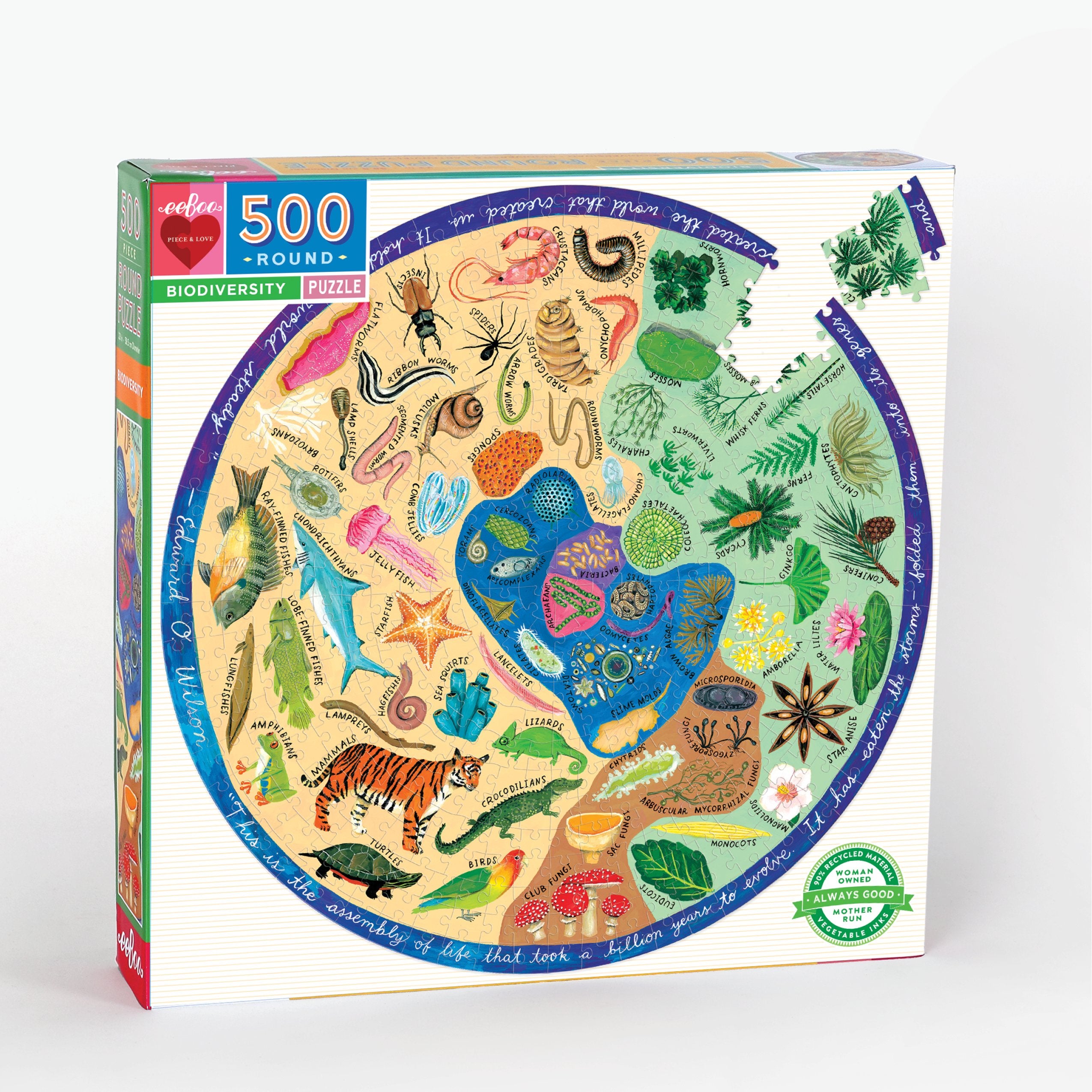 Biodiversity 500 Piece Round Puzzle    