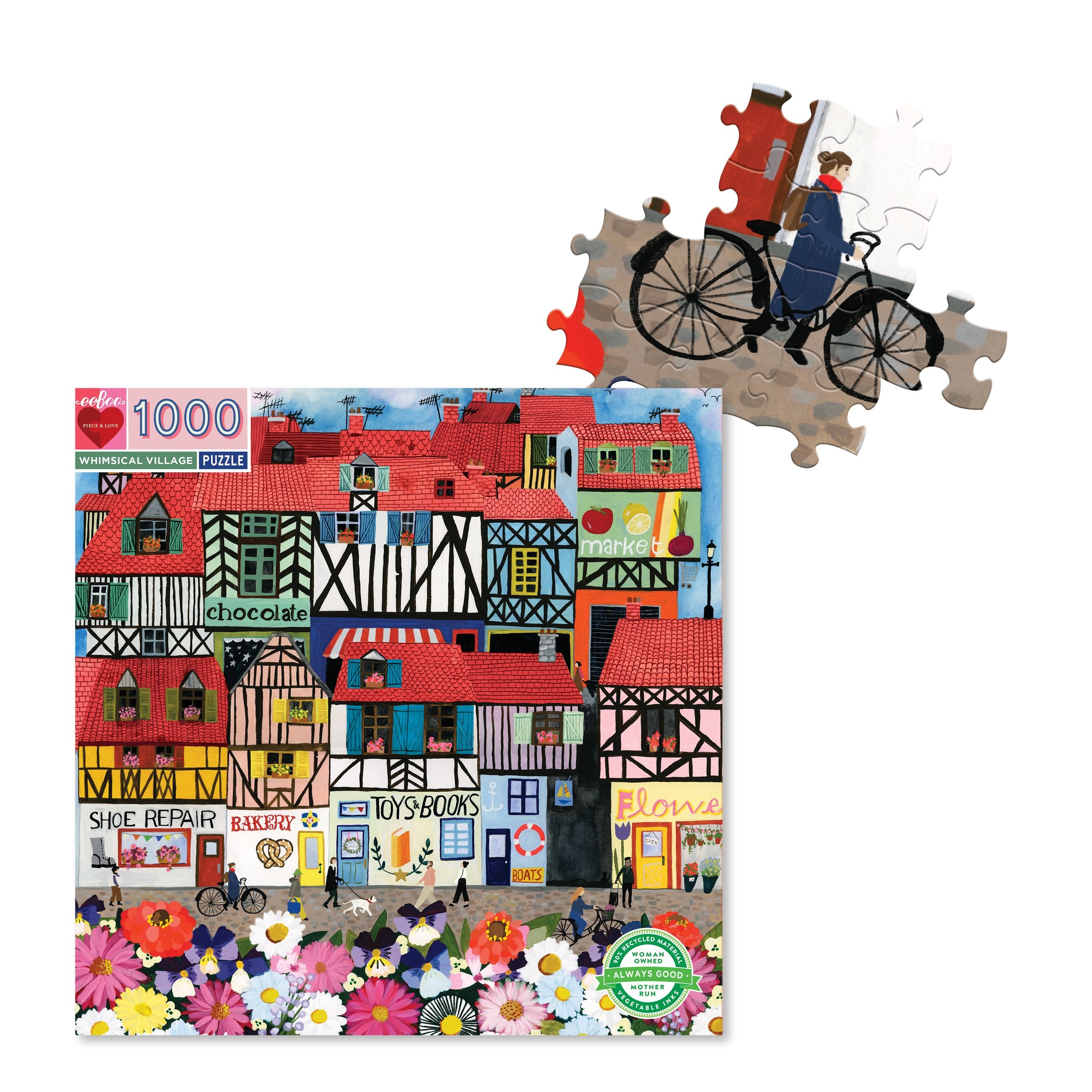 Whimsical Village 1000 Piece Puzzle    