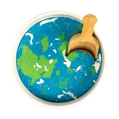 Land of Dough Natural Play Dough Luxe Cup - Planet Earth    