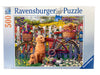 Cute Dogs In The Garden 500 Piece Puzzle    