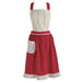 Red And White Dot Vintage Ruffle Apron    