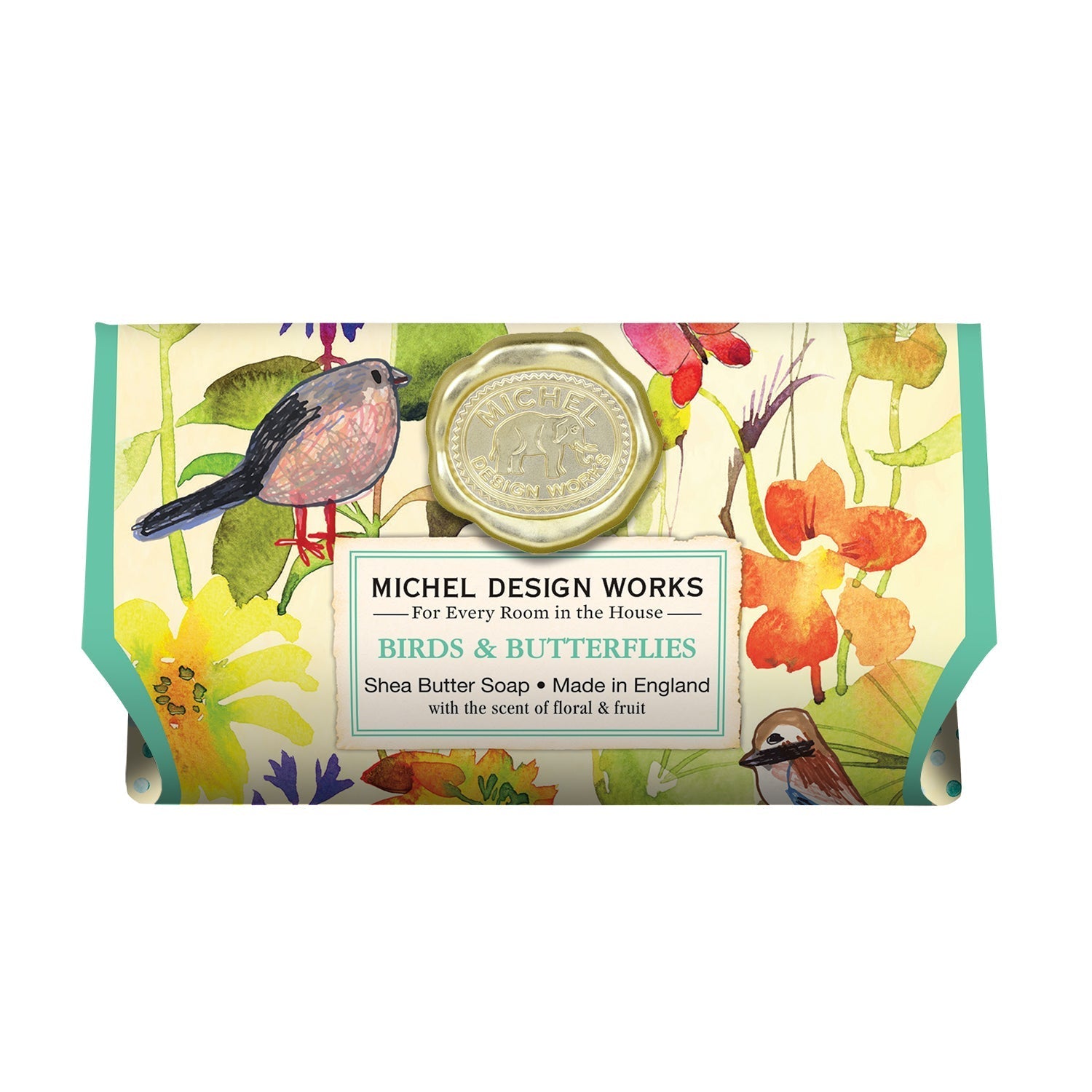 Birds & Butterflies - Large Shea Butter Soap    