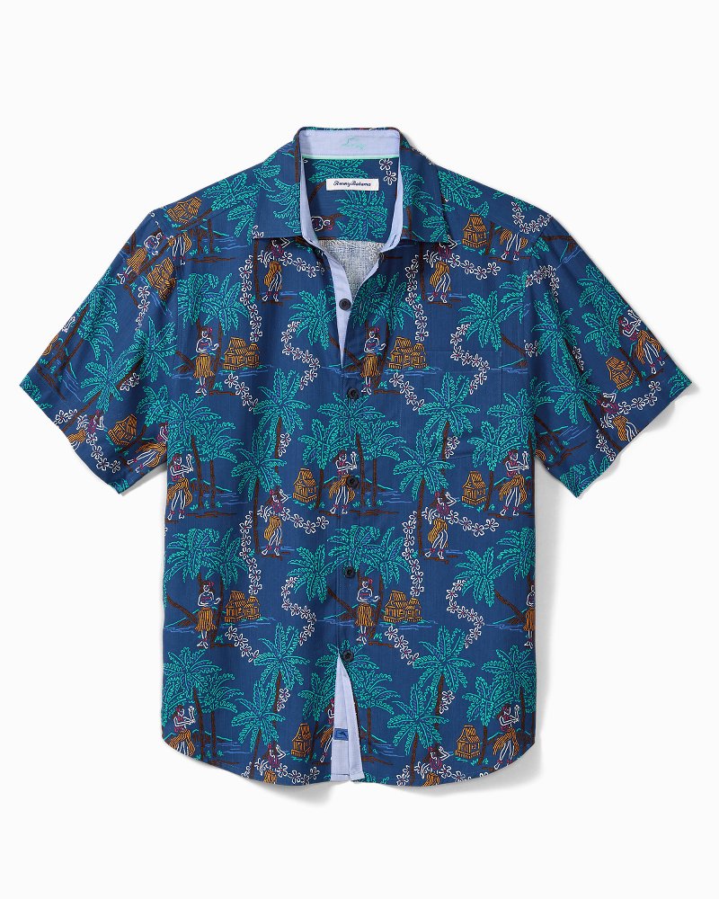 Tommy Bahama Blue Hawaiian Shirts for Men