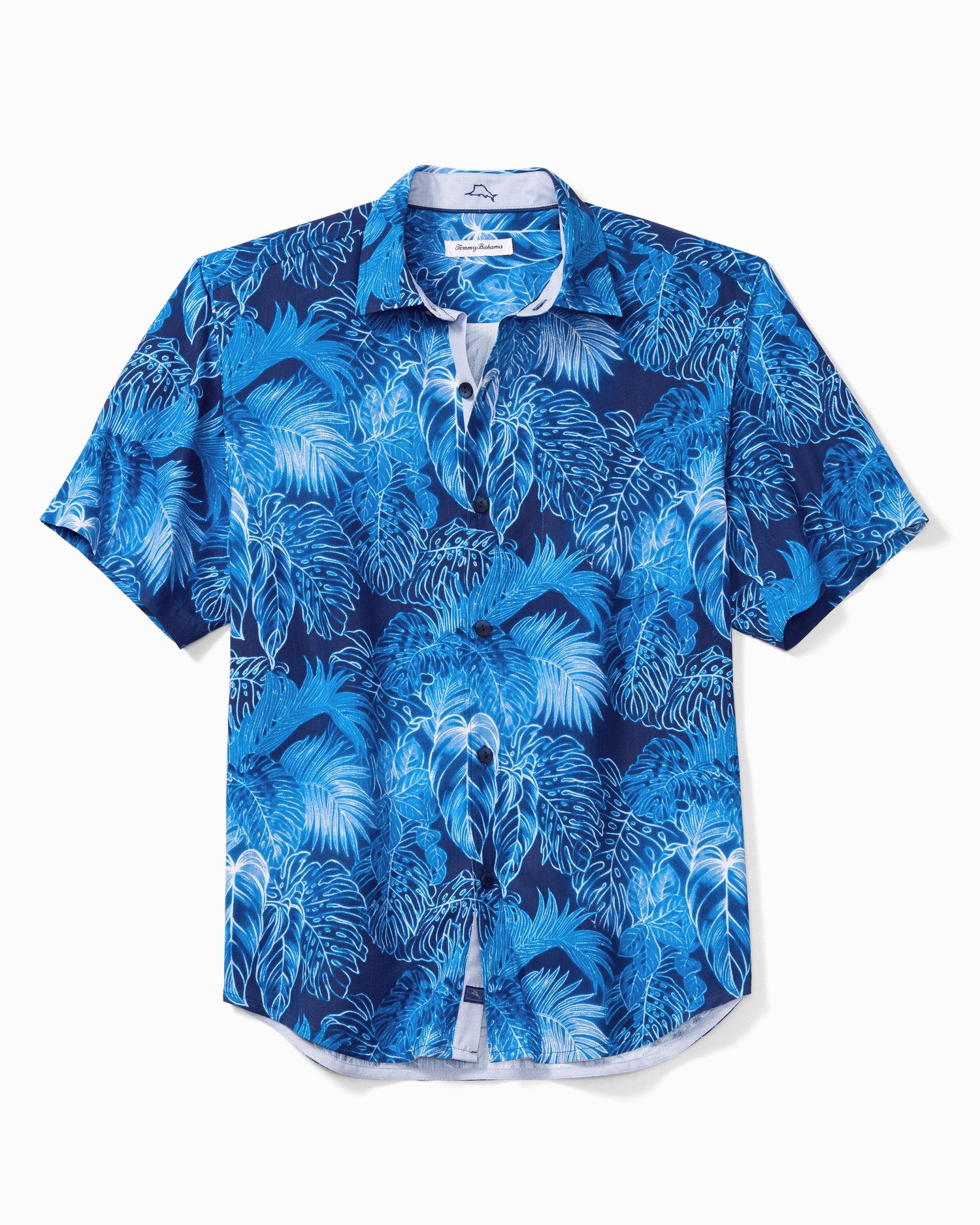 Tommy Bahama Luminescent Fronds Camp Shirt Palace Blue M  023773558233