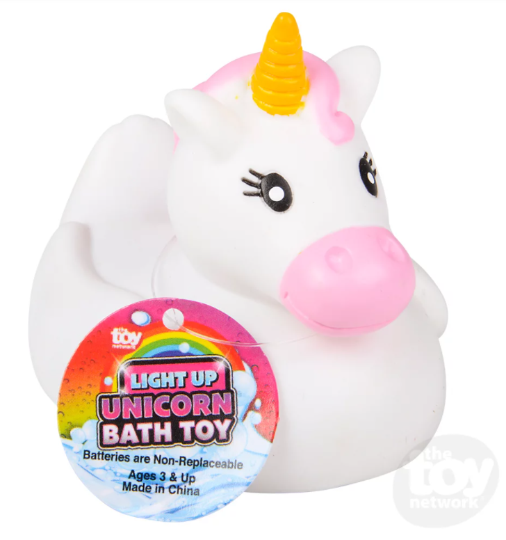 Light Up Unicorn Duck Bath Toy    