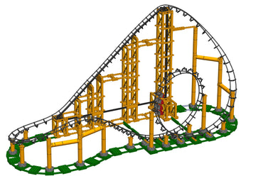 CDX Blocks Sidewinder Roller Coaster - 848 Pieces    