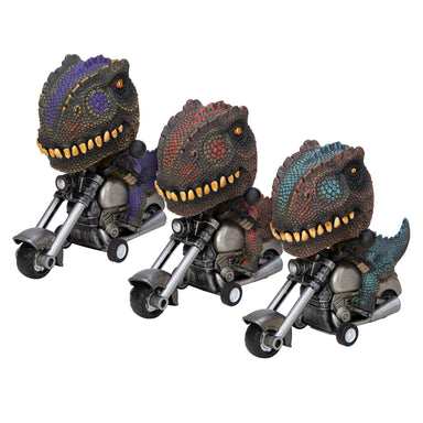 T-Rex Riders - Friction Motorcycles - Purple, Green or Red    