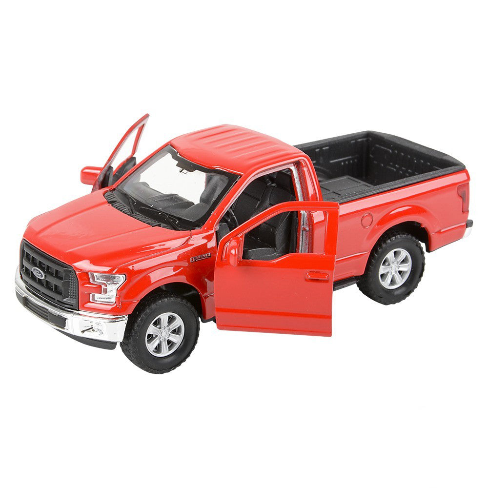 Diecast Pull Back 2015 Ford F150 Pickup Truck (Single) - White, Blue, Red or Black    