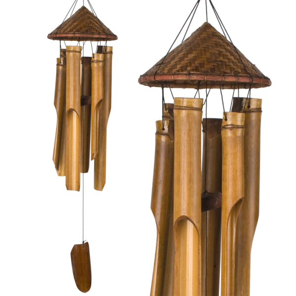 Woven Hat Bamboo Chime    