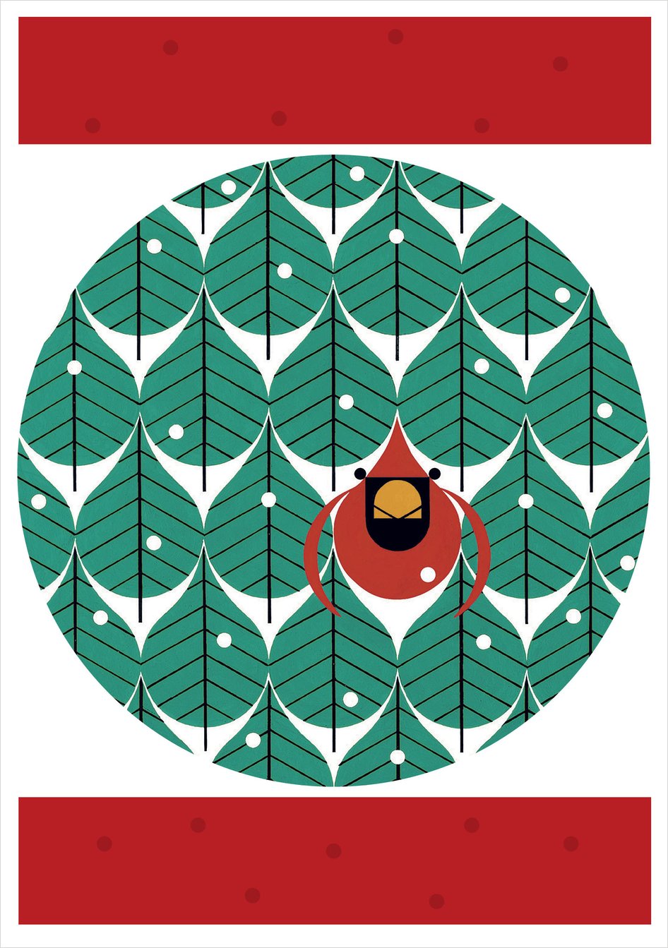 Charley Harper Cool Cardinals - A Boxed Holiday Card Assortment    