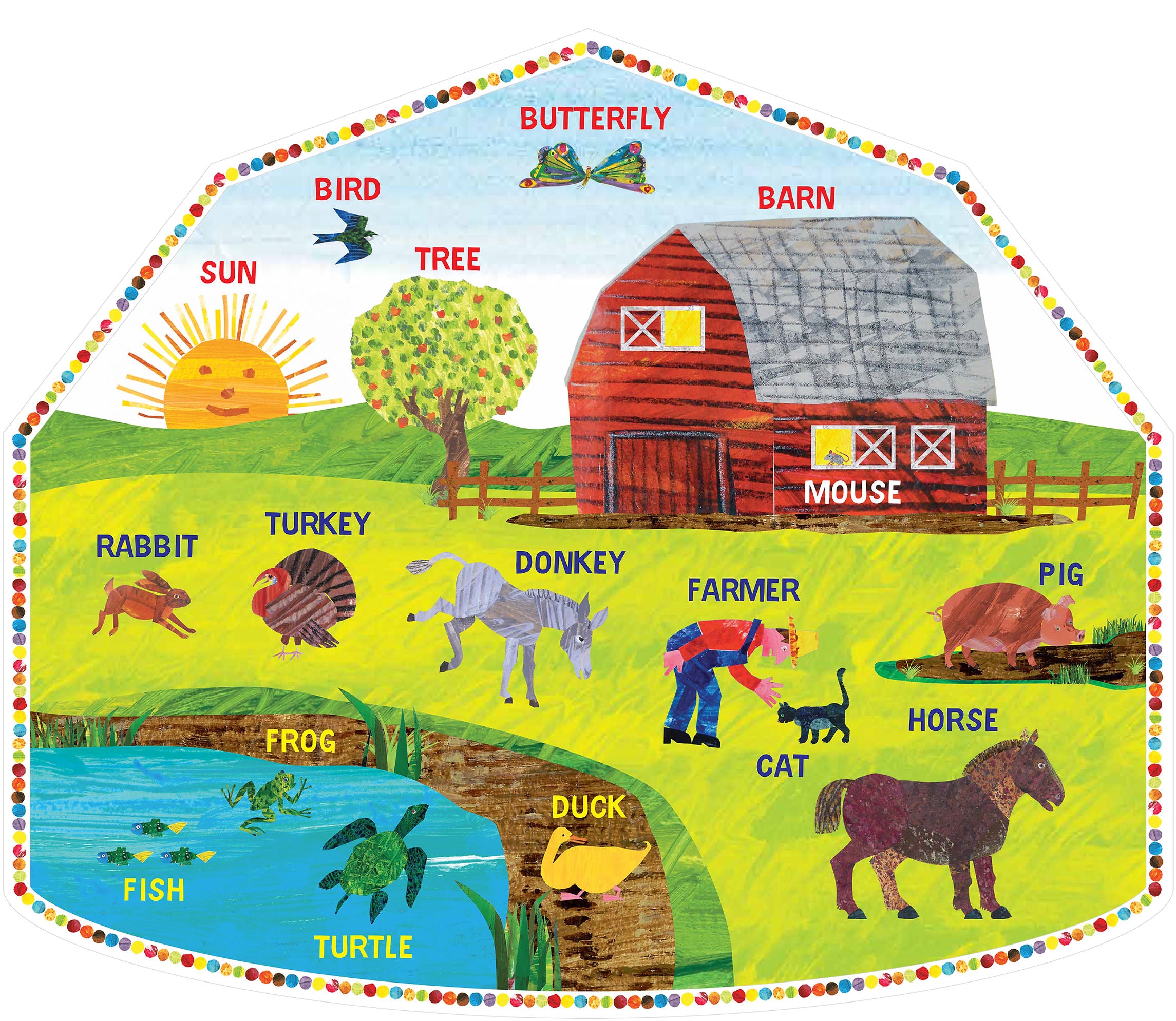 The World of Eric Carle Around the Farm 26 piece 2-Sided Floor Puzzle    