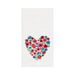 Embroidered Floral Heart Waffle Weave Kitchen Towel    