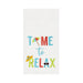 Time To Relax Embroidered Waffle Weave Kitchen Towel    