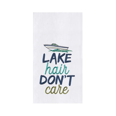 Lake Hair Don't Care Embroidered Flour Sack Towel    