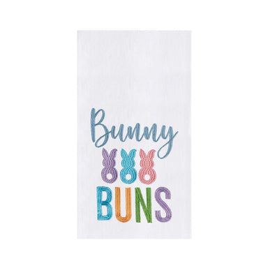 Bunny Buns Embroidered Flour Sack Kitchen Towel    
