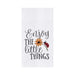 Enjoy The Little Things Embroidered Kitchen Towel    