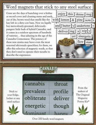 Magnetic Poetry - Cannabis Connoisseur    