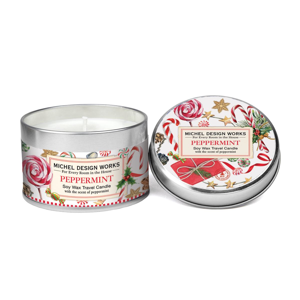 Peppermint Soy Wax Travel Candle    