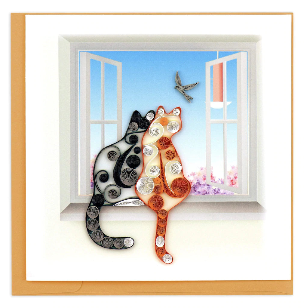 Two Cats - Blank Quilling Card    