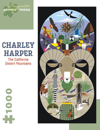 The California Desert Mountains - 1000 Piece Charley Harper Puzzle    
